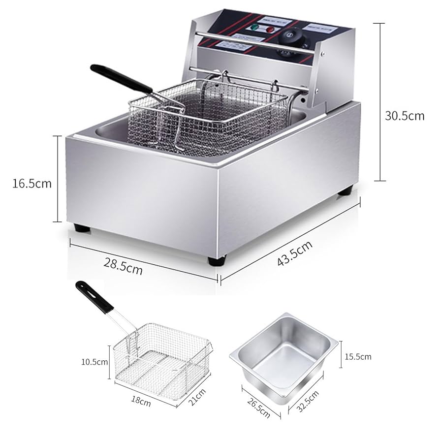 ●新品未使用⚫︎値下げ中● 電気フライヤー　10L 卓上フライヤー タイマー付き Amazon.co.jp: 電気フライヤー 10L 卓上フライヤー 揚げ物器
